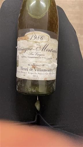 Borgonha Chassagne-Montrachet Premier Cru Henri de Villamont Les Vergers 1986