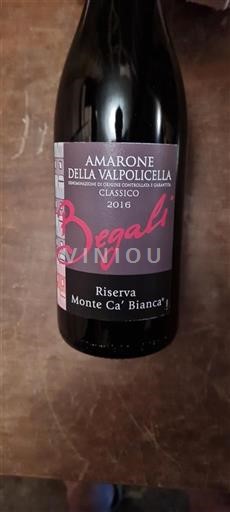 Vénétie Amarone della Valpolicella Begali Monte Ca' Bianca 2016