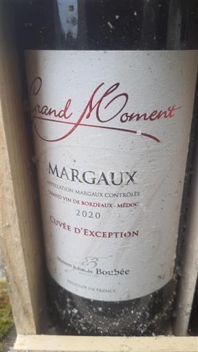 Bordeaux Margaux Maison Johanès Boubée Grand Moment 2020