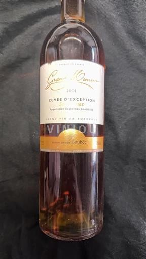 Bordeaux Sauternes Boubee Cuvee d'Exception 2001