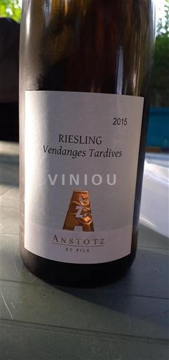 Alsasko Vendanges Tardives Anstotz et Fils Vendanges Tardives 2015