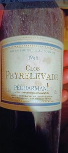 Sydvestfrankrig Pécharmant Clos Peyrelevade 1998