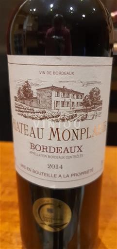 Bordeaux Château Monplaisir 2014