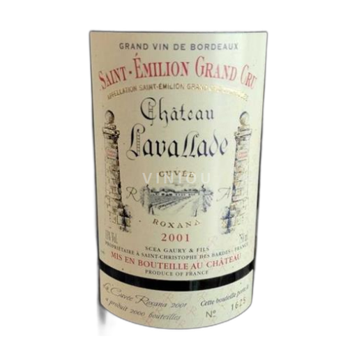 Bordeaux Saint-Émilion Grand Cru Grand Cru Château Lavallade Roxana 2001