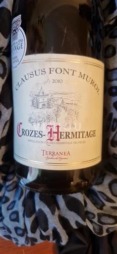 Rhônen laakso Crozes-Hermitage Clausus Font Murol Terranea 2010