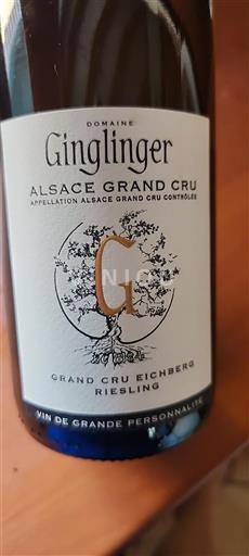 Vin Blanc sec Grand Cru Eichberg Riesling Domaine Ginglinger 2022 France Alsace Alsace Grand Cru Grand Cru