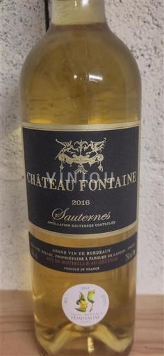 Bordeaux Sauternes Château Fontaine 2016