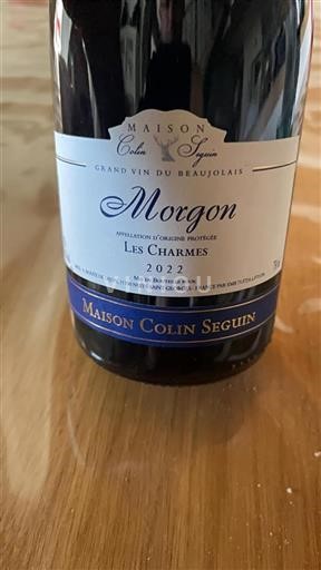 Beaujolais Morgon Maison Colin Seguin Les Charmes 2022
