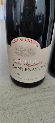 Bourgogne Santenay Premier Cru Domaine Chevrot Clos Rousseau 2020