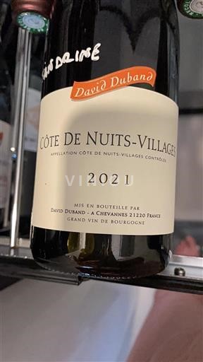 Burgundsko Côte de nuits villages David Duband 2021