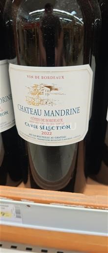 Bordeaux Côtes-de-Bordeaux Château Mandrine Sélection 2022