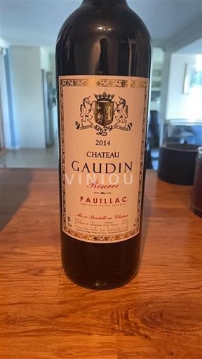 Bordeaux Pauillac Château Gaudin Réserve 2014