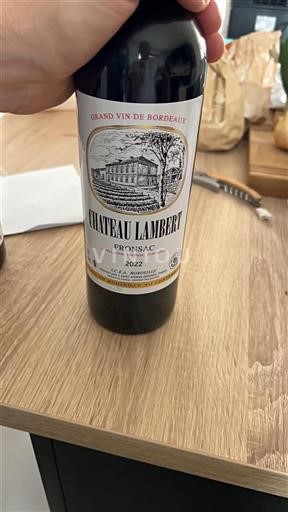 Bordeaux Fronsac Château Lambert 2022