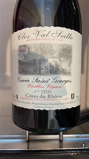 Vallée du Rhône Côtes-du-rhône Clos Val Seille Saint Georges Vieilles Vignes 2019