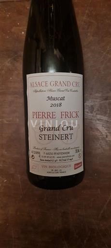 Vin Blanc sec Steinert Pierre Frick 2018 France Alsace Alsace Grand Cru Grand Cru bio
