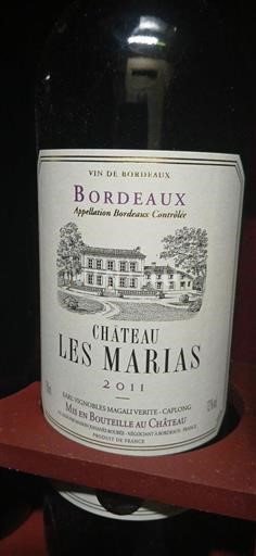 Bordeaux Château Les Marias 2011