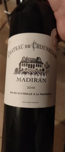 Vin Rouge sec Crouseilles 2016 France Sud-Ouest Madiran