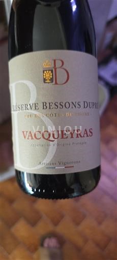 Rhône Valley Vacqueyras Bessons Dupré Réserve Bessons Dupré Non-Vintage