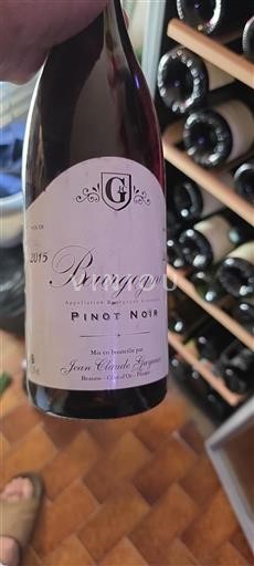 Vin Rouge sec Jean Claude Guyaux 2015 France Bourgogne AOC