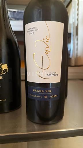 Bordeaux Montagne Saint-Émilion Franck Despagne L'Envie 2019