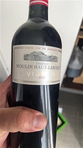 Vin Rouge sec Château Moulin Haut-Laroque 2005 France Bordeaux Fronsac AOC
