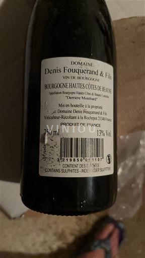Burgundy Not Specified Domaine Denis Fouquerand & Fils Derrière Montbard 2020