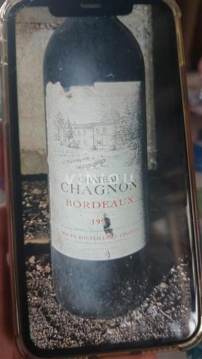 Vin Rouge sec Château Chagnon 1990 France Bordeaux AOC