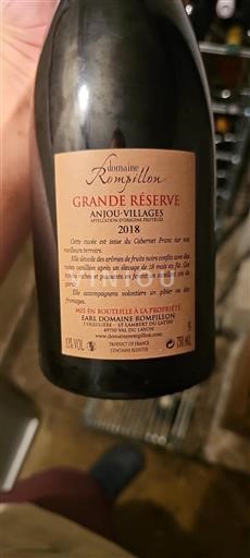 Údolí Loiry Anjou Villages Domaine Rompillon Grande Réserve 2018
