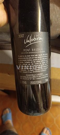 Langvedok Languedoc Château Valloubière Mont Baudile 2007