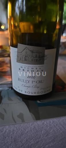 Bourgogne Rully Premier Cru Domaine Michel Briday Champs Cloux 2020