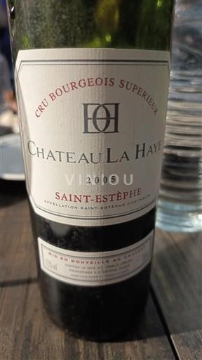 Bordeaux Saint-Estèphe Cru Bourgeois Supérieur Château La Haye 2005