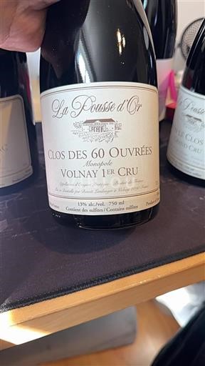 Burgundy Volnay Premier Cru La Pousse Or Clos des 60 Ouvrées 2022