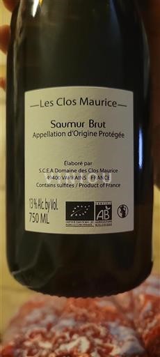 Vallée de la Loire Saumur Les Clos Maurice Saumur Brut Non Millésimé