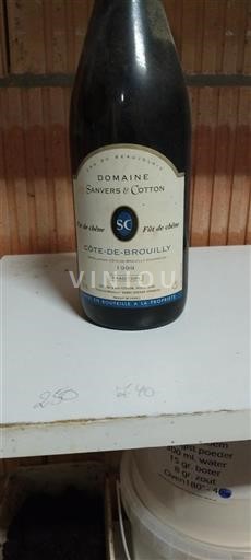 Beaujolais Côte-de-brouilly Domaine Sanvers & Cotton Fût de chêne 1999