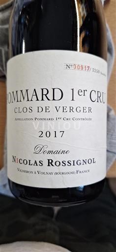 Bourgogne Premier Cru Nicolas Rossignol Clos de Verger 2017