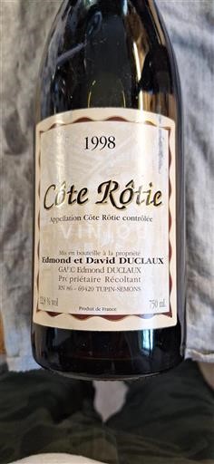 Údolí Rhôny Côte-rôtie Edmond et David Duclaux 1998
