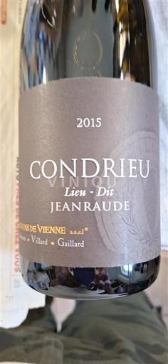 Vallée du Rhône Condrieu Vins de Vienne Lieu-Dit Jeanraude 2015