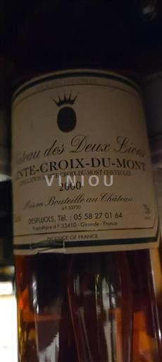 Burdeos Sainte-Croix-Du-Mont Château Des Deux Lions 2000