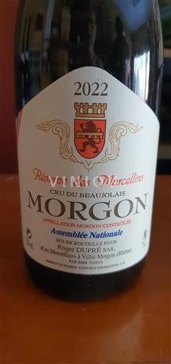 Beaujolais Morgon Roger Dupré SAS Réserve des Marcellins 2022