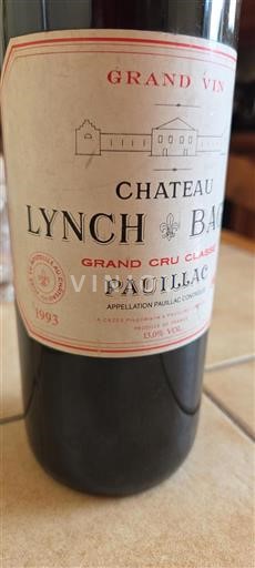 Bordeaux Pauillac Grand Cru Château Lynch Bages 1993