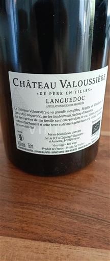 Languedoc Château Valoussière De père en filles 2022