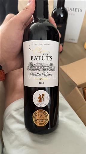 Jihozápad Cahors Clos des Batuts Vieilles Vignes 2020
