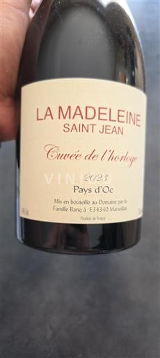 Languedoc in Roussillon Pays d'Oc La Madeleine Saint Jean de l'horloge 2023