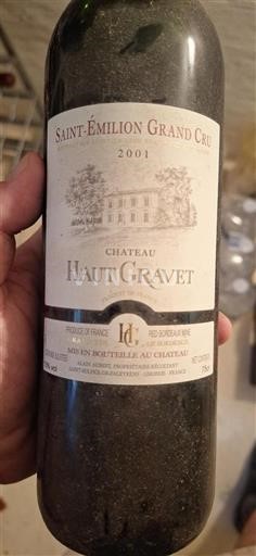 Bordeaux Saint-Émilion Grand Cru Château Haut Gravet 2001