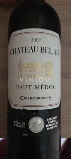 Bordeaux Haut-Médoc Cru Bourgeois Château Bel Air 2007
