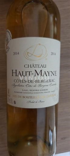 Sydvestfrankrig Côtes-de-bergerac Château Haut-Mayne 2014