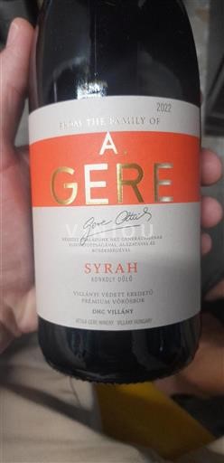 Villány A. Gere Syrah 2022