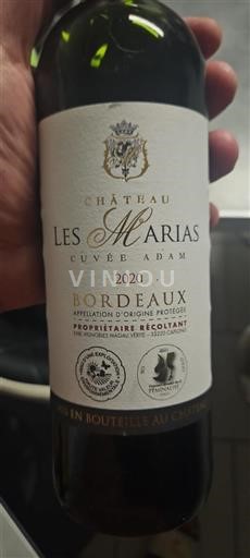 Bordeaux Château Les Marias Adam 2020