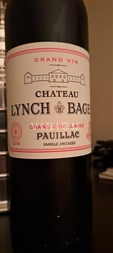 Bordeaux Pauillac Grand Cru Château Lynch-Bages 2018