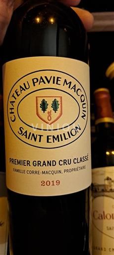 Bordeaux Saint-Émilion Premier Grand Cru Classé Château Pavie Macquin 2019